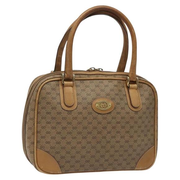 GUCCI Micro GG Supreme Hand Bag Pvc Leather Beige Gold 000 39 000 39 - Picture 1 of 16